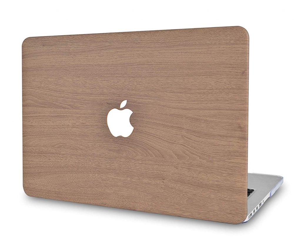 LuvCase Brown Wood Hard Shell&nbsp;Leather Case for New MacBook Air 13