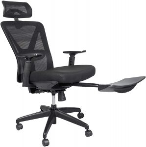 Bonzy Home Reclining Office Chair With Black Footrest