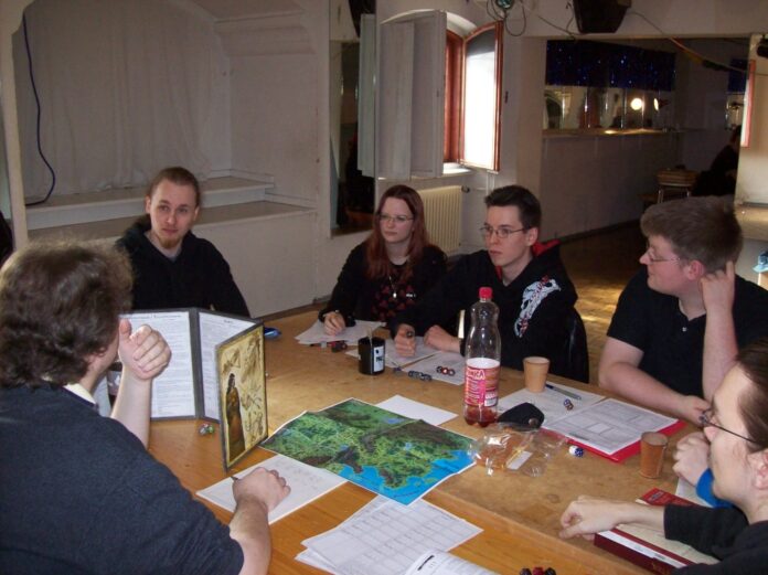 One D&D players A group of D&D players